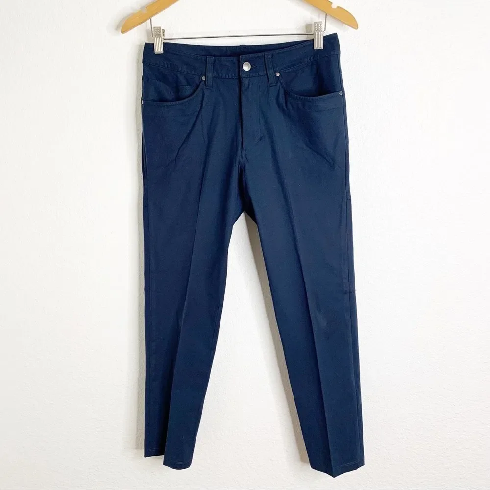 Lululemon Trousers Navy Blue Pants Size 28 - Picture 1 of 4